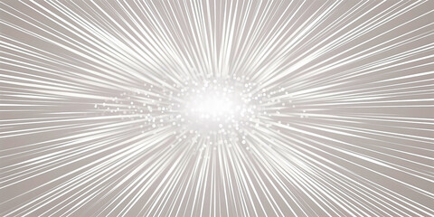 Explosive Burst of Light Radiating from Center in Abstract White Background