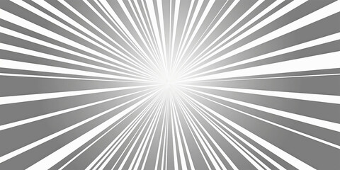 Obraz premium Abstract Radial Lines with Converging Center Point in Gray Tones - Futuristic Light Burst Effect