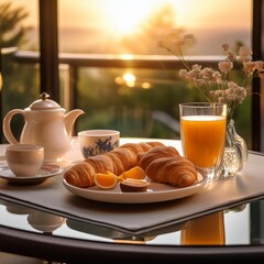 breakfast on the table