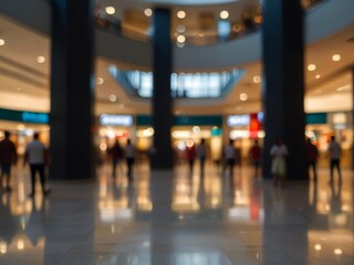 shopping mall blurred background