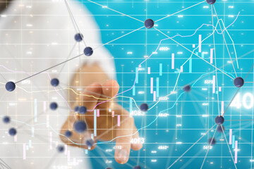 stock market graph business digital