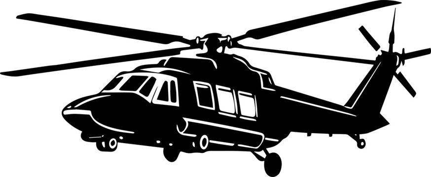 recommend clip art: helicopter silhouette vector illustration