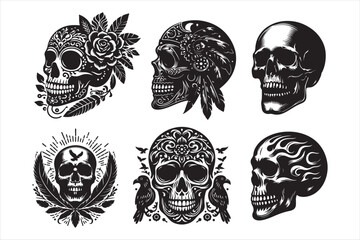 Skull vector silhouette