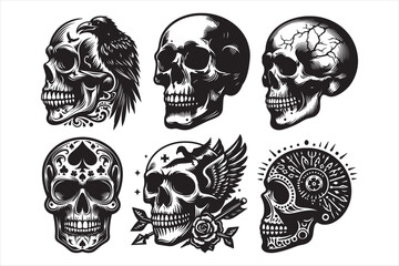 Skull vector silhouette