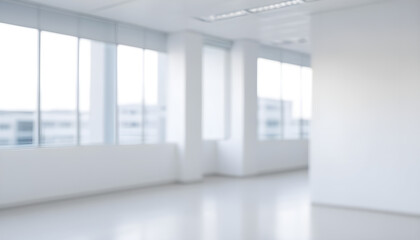Fototapeta premium empty white business office with blurred background