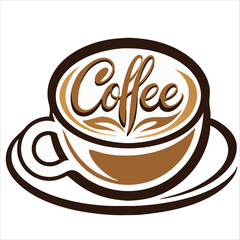 Coffee vector for logo, template, restaurant menu and so on