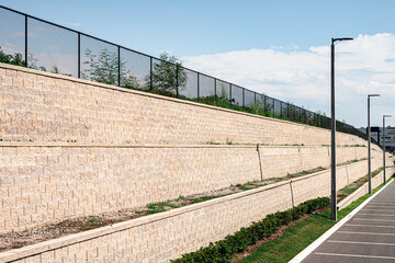 Stone Wall with Fence
