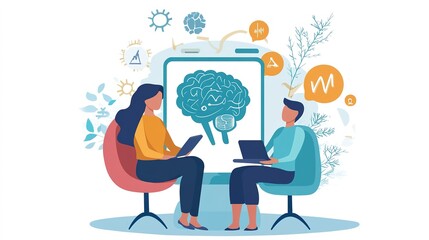 Digital Mental Health Solutions, modern approach to mental health care with digital solutions such as teletherapy and mental health apps