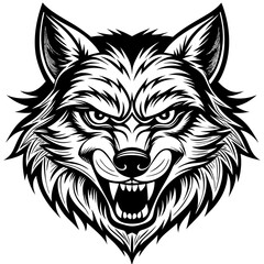 wolf head mascot  vector illustration 