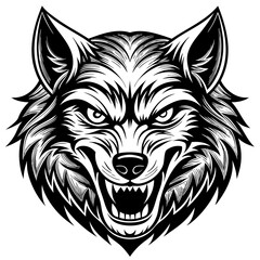 wolf head mascot  vector illustration 