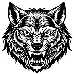 wolf head mascot  vector illustration 