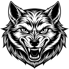 wolf head mascot  vector illustration 