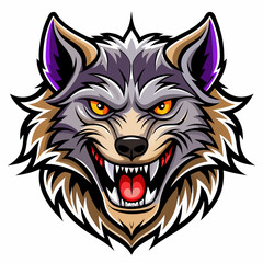 wolf head mascot  vector illustration 