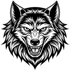 wolf head mascot  vector illustration 