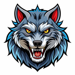 wolf head mascot  vector illustration 