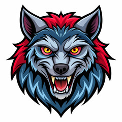 wolf head mascot  vector illustration 