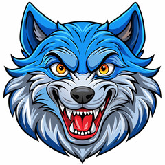 wolf head mascot  vector illustration 