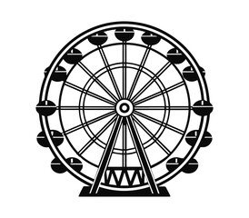 ferris wheel silhouette vector illustration