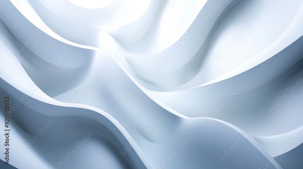 Poster a minimalist and modern abstract background featuring a series of white curved lines that create a s