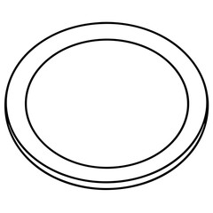 Empty plate art vector illustrator