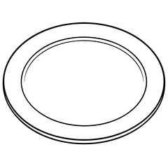 Empty plate art vector illustrator