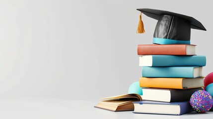 Back to school concept banner. Background to the start of the new semester. Design of various colorful stationery with space for text or promotional content. Education concept.