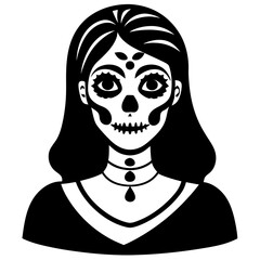 Skull and Crossbones Icon Illustration with Skeleton and Evil Pirate Theme