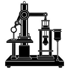 Laboratory testing machine art vector illustrator