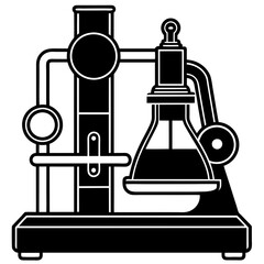 Laboratory testing machine art vector illustrator