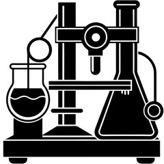 Laboratory testing machine art vector illustrator