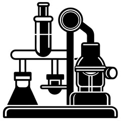 Laboratory testing machine art vector illustrator