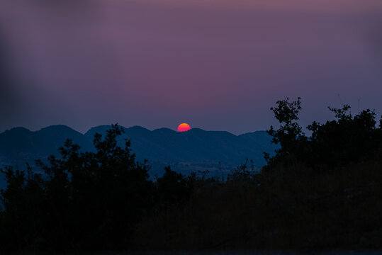 sunset in duhok from kurdistan