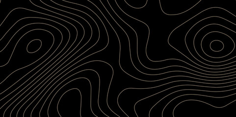 Abstract light pattern Vector illustration. Topographic map background concept. Vibrant neon lights pulsating patterns. Colorful topography contour lines isolated on black background.	