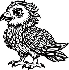 Fototapeta premium illustration baby eagle vector