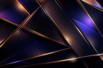 Abstract geometric background with dark blue and gold color.