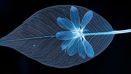 blossom beautiful leaf background floral flower xray bloom nature creative spring. Generative AI. Generative AI