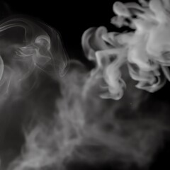 Abstract black and gray smoke g a soft cloudy on transparent