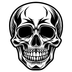 Fototapeta premium human skull vector illustration