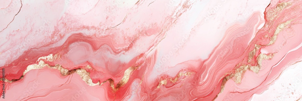 Poster this image features a beautiful abstract pink and gold marble texture. it is perfect for adding a to