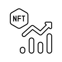 stats line icon with white background vector stock illustration