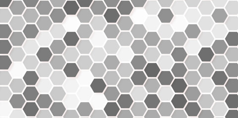 Realistic geometric mesh cells texture. Abstract white vector wallpaper with hexagon grid.