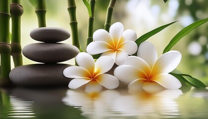 Health background pebble nature spa flower beauty stones zen wellness relaxation