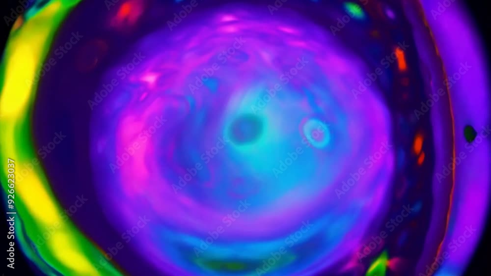 Poster abstract background with bubbles psychedelic