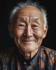 Professional studio photo of a happy Chinese man