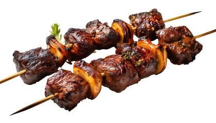 shish kebab on skewers