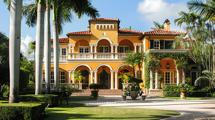 front look showing the elegance of a pristine home in West Palm Beach.