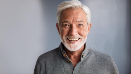 Male senior cheerful adult smile portrait men caucasian happy mature old person elderly face