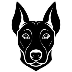 Dog head art vector illustration