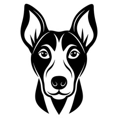 Dog head art vector illustration