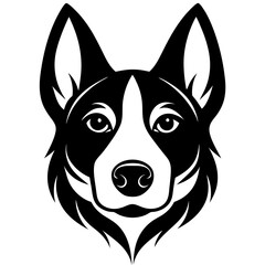 Dog head art vector illustration